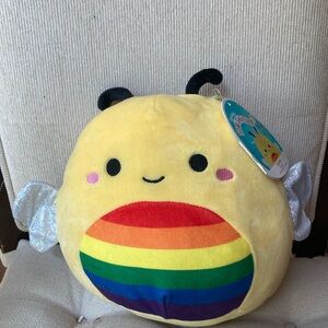 Squishmallow gay pride rainbow bumblebee sunny Nwt